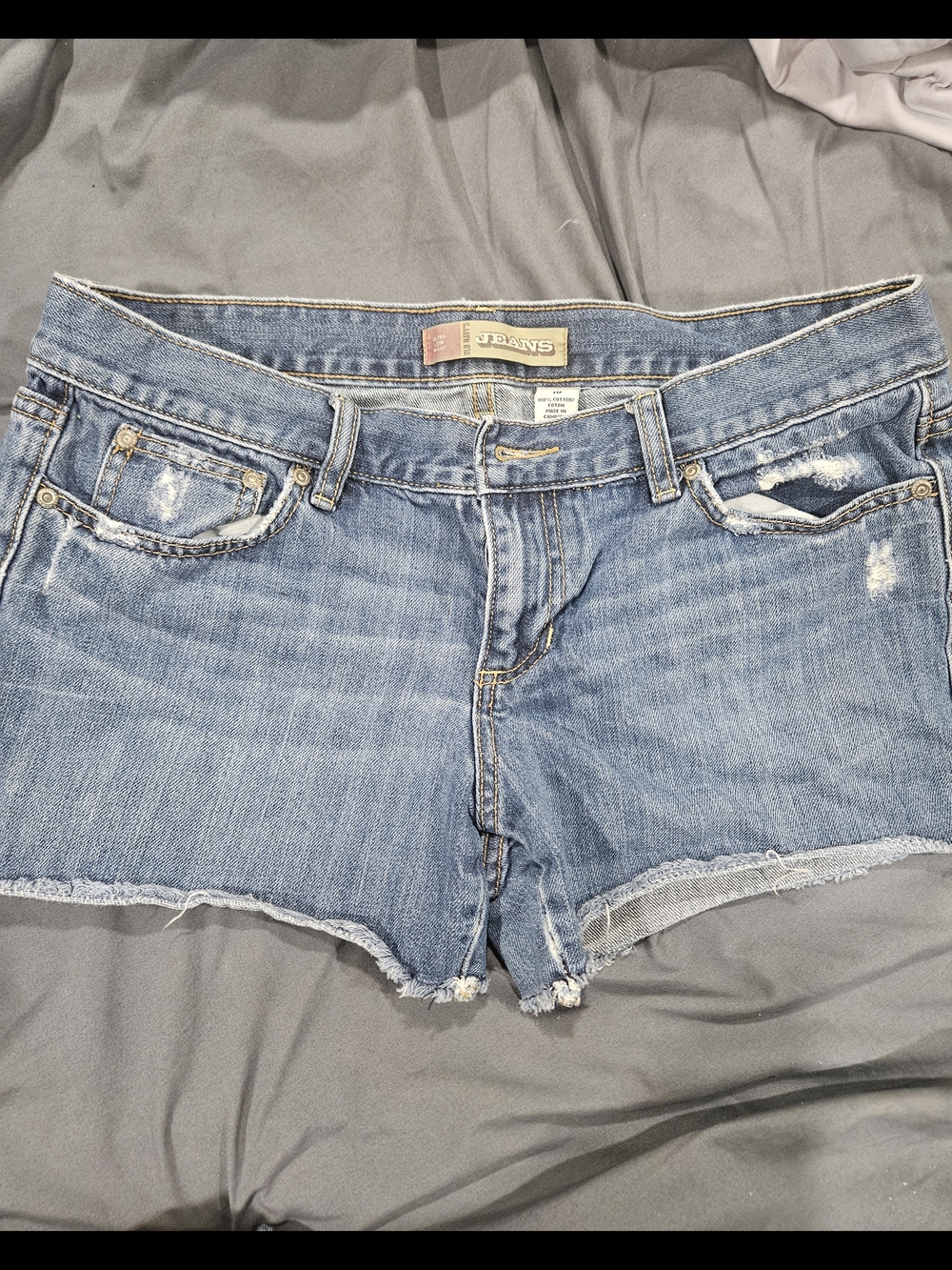 Levi's Light Blue Distressed Denim Shorts